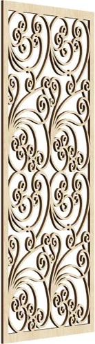 Vista 16 de 9 3/8"W x 24 3/8"H x 1/4"T Marilla Decorativos Paneles de Pared de Madera Calado, Abedul