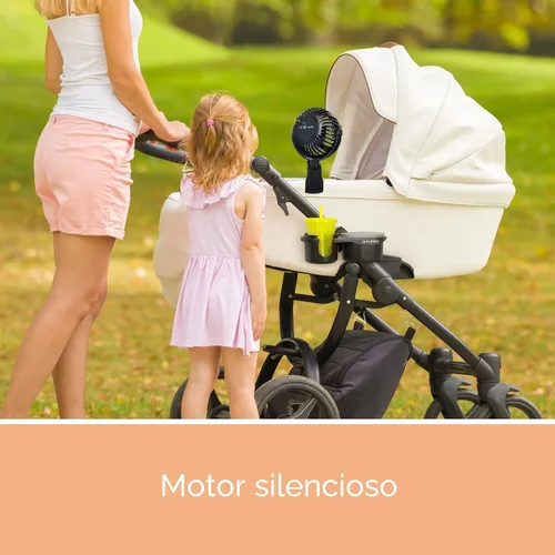 Vista 9 de liuliuby Ventilador de cochecito de bebé con clip Ventilador de clip para asiento de coche de bebé Portátil y recargable con abrazadera duradera