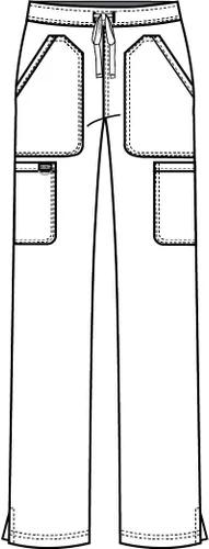 Vista 4 de Cherokee - Pantalones quirúrgicos elásticos y suaves Workwear Revolution WW120, con cordón ajustable, para mujer