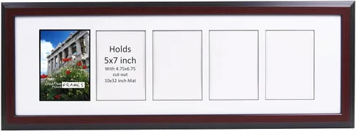 Vista 31 de Creative Picture Frames Marco de Fotos Negro con 2 Aberturas de Vidrio que Contiene Fotografías de 5 por 7 Pulgadas con Paspartú Negro de 10X12
