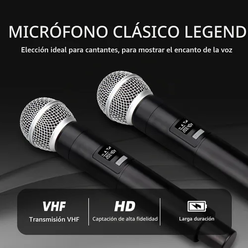 Vista 3 de D Debra Audio VM304 Sistema de micrófono inalámbrico VHF con cuatro micrófonos de mano con interfaz XLR para el hogar, karaoke, boda, conferencia