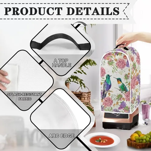 Vista 4 de doginthehole Cubiertas para licuadora de colibrí para cocina, fundas lavables para electrodomésticos, antihuellas dactilares, resistentes a