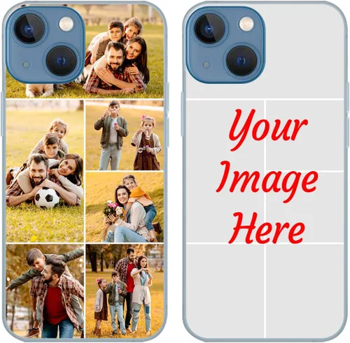 Vista 10 de Funda de teléfono con foto personalizada para iPhone 13 Mini, imagen/texto personalizados, funda negra delgada y suave, regalo único de nicho