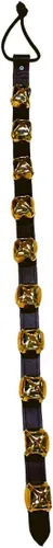 Vista 20 de Arctic Sleigh Bells - Timbres decorativos de cuero para puerta (10 pulgadas con 3 campanas, cuero marrón con campanas plateadas)