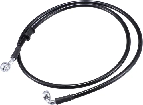 Vista 20 de X AUTOHAUX 31.5 in AN3 M10 Línea de freno hidráulico para coche, manguera de aceite, 28 ° 90 ° acero inoxidable para coche, motocicleta, motocross
