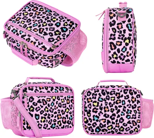 Vista 7 de Choco Mocha Mochila de guepardo de 15 pulgadas + bolsa de almuerzo, Choco Mocha Juego de 2 mochilas de guepardo de 15 pulgadas
