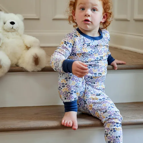 Vista 4 de HonestBaby Multipack 2-Piece Pajamas Sleepwear Pjs 100% Organic Cotton for Infant, Baby, Toddler Girls (Legacy)