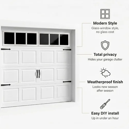 Vista 2 de AP240199 - vidrio decorativo legado, blanco Modern Style Panels - Shatter-proof, Privacy Windows - Weather & UV Resistant - DIY Screw-mount