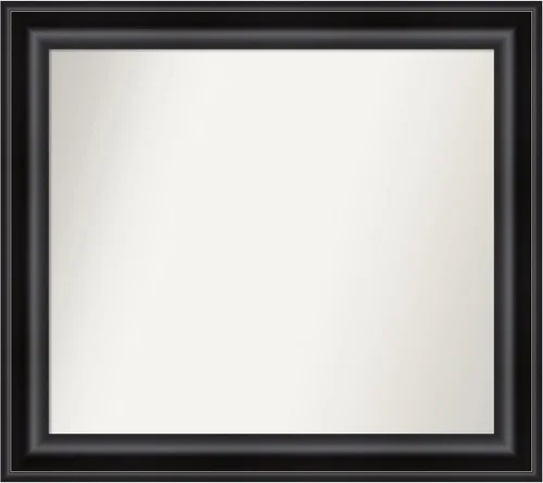 Vista 54 de Amanti Art Espejo personalizado, espejo de baño negro puente, espejo de pared o espejo de tocador de baño sobre el fregadero (26 x 26 pulgadas)