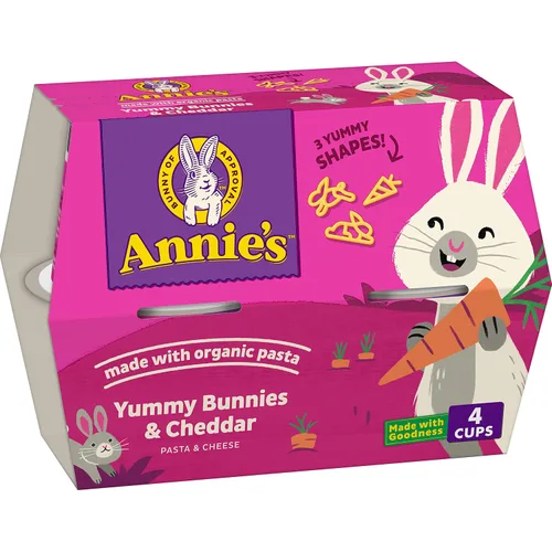 Vista 11 de Annie's Macarrones con queso cheddar blanco para microondas con pasta orgánica, 8 unidades, tazas de 2.01 onzas