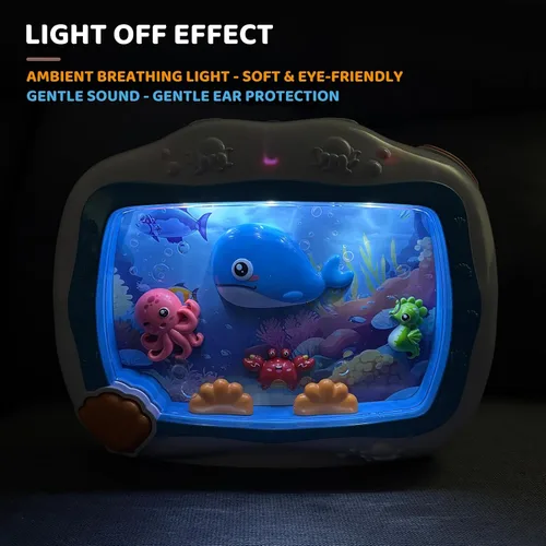 Vista 4 de Juguete musical para dormir para bebés con sonidos ligeros y relajantes Azul