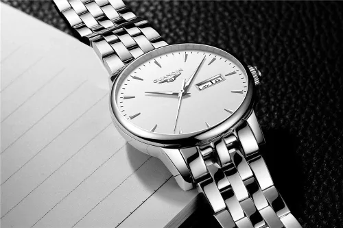 Vista 3 de Reloj de pulsera de cuero de acero inoxidable mecánico automático automático de moda analógica para hombre Fecha luminosa