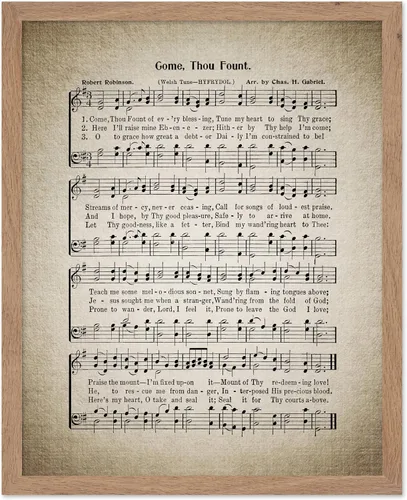 Vista 50 de Poster Master Póster de partitura de música vintage, impresión de himno retro, regalo para músico, amigo, "How Great Thou Art, himno, verso