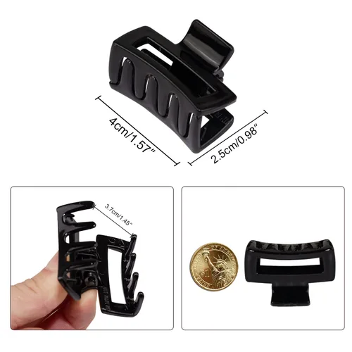 Vista 2 de Cobinaan Pinzas pequeñas para el pelo para mujeres y niñas, 10 piezas de 1.5 pulgadas mini pinzas de mandíbula para cabello fino/grueso medio, clip