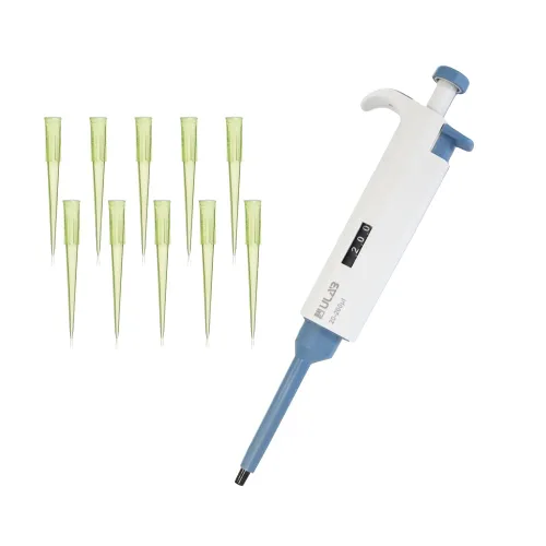 Vista 13 de ULAB Pipetador de un solo canal, micro pipetas de volumen ajustable, Vol.Range.0.1-2.5μl, ULH1015