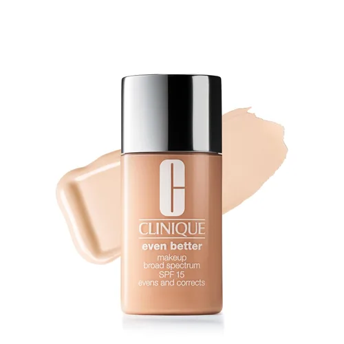 Vista 55 de Clinique Even Better Makeup Liquid Foundation SPF 15 With Vitamin C For Dry + Oily Combination Skin Types Medium Coverage + Natural Finish Evens
