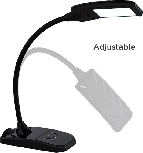 Vista 8 de 360 Lighting Ricky - Lámpara de mesa de escritorio minimalista moderna con puerto de carga USB, cuello de cisne LED, altura ajustable, 13.75