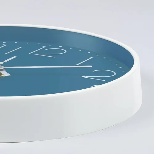 Vista 7 de Lafocuse Reloj de pared silencioso azul marino de 12 pulgadas, funciona con pilas, reloj de pared analógico para cocina, sala de estar, dormitorio