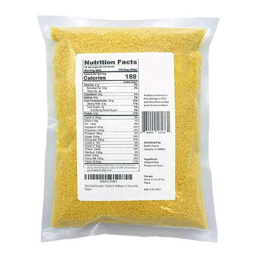 Vista 9 de Zestful Foods Mijo descascarado, grano de mijo, semillas de mijo, harina de mijo sin gluten, grano entero, orgánico, 2 libras