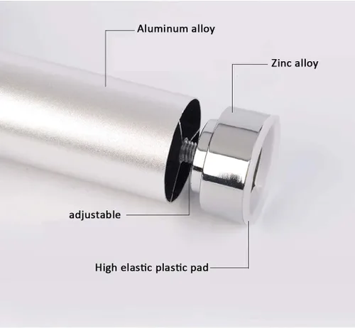 Vista 7 de Patas ajustables para cama de muebles, patas de repuesto de aleación de aluminio, patas de soporte de aleación de aluminio, conexión de código