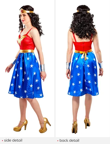 Vista 4 de Rubies DC Comics: Wonder Woman Costume Dress for Adults