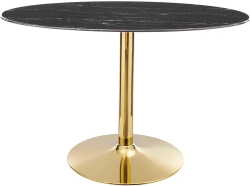 Vista 9 de Modway EEI-4746-GLD-BLK Verne - Mesa de comedor de mármol artificial de 28 pulgadas, color negro dorado