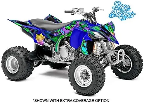 Vista 2 de All Years Raptor 350 Zany Blue Senge - Kit de gráficos compatible con Yamaha