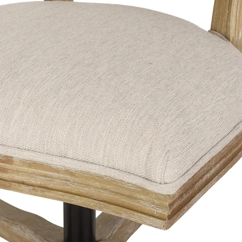 Vista 6 de Silla de oficina giratoria tapizada Pishkin - Beige/Natural