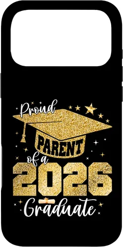 Vista 22 de Proud Parent of a Class of 2026 Graduate Senior Graduation Case for iPhone 16