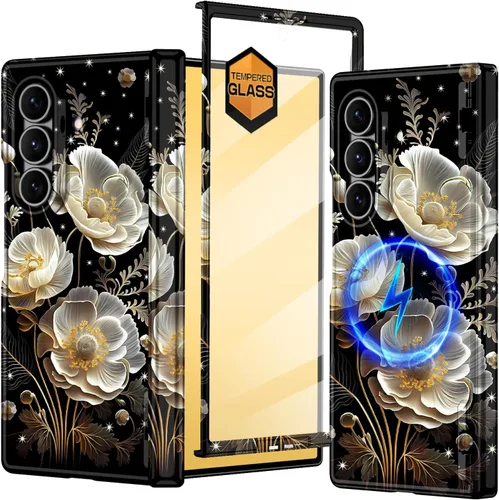 Vista 24 de Hekodonk Funda para Galaxy Z Flip 7, compatible con MagSafe, protector de pantalla integrado, protección de bisagra, magnética, delgada, a prueba