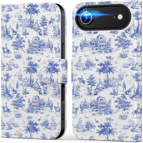 Vista 58 de DEENAKIN Funda tipo cartera para iPhone 15 con tarjetero + clip para efectivo, bloqueo RFID, protección contra caídas de grado militar y obras