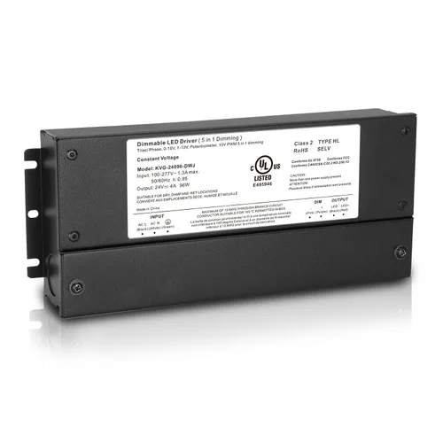 Vista 11 de 150W Dimmable LED Driver 24V, 110V-277V AC a 24V DC llevó el transformador Compatible con atenuador Lutron y Leviton