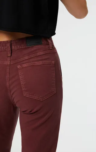 Vista 5 de Mavi Shelia - Pantalones rectos de tiro alto con bolsillo frontal para mujer