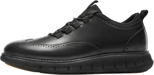 Vista 7 de SVNKE Zapatillas de vestir para hombre, zapatos casuales de moda con cordones, zapatos Oxford formales