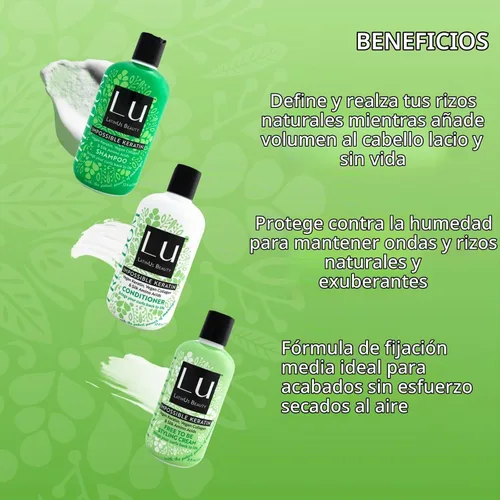 Vista 4 de LatinUs Beauty, FREEDOM Impossible Keratin, Colección para cabello: Shampoo + Acondicionador + Crema para Peinar con Moringa