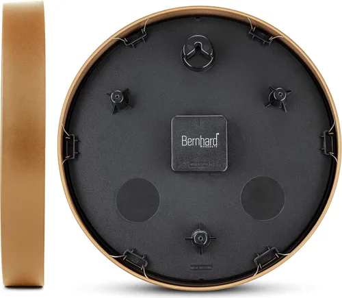 Vista 5 de Bernhard Products Reloj de pared moderno de 13 pulgadas, silencioso, silencioso, sin tictac, decorativo, elegante, aspecto de mármol negro y marco