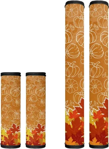 Vista 19 de Juego de 4 fundas para manijas de microondas con diseño de rayas de vaca tribal, azteca, decoración de cocina, antideslizantes, a prueba