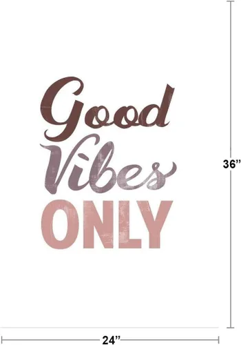 Vista 3 de Póster artístico para decoración de pared Good Vibes Only Cool 24x36