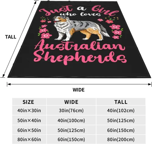 Vista 8 de Manta de pastor para decoración de perro, regalos de pastor para niñas y niños, manta de franela de forro polar súper cálida y suave y ligera, manta