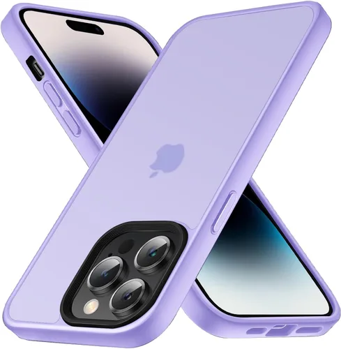 Vista 7 de Yriklso Funda para iPhone 11 Pro Max, protección contra caídas de grado militar, carcasa trasera dura translúcida - rosa esmerilado