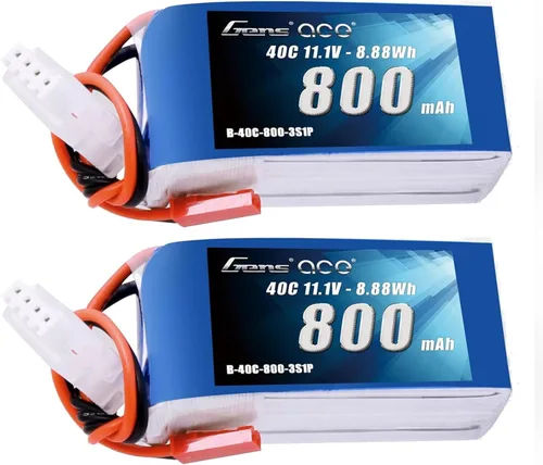 Vista 7 de Gens ace 3S 800mAh 11.1V 40C LiPo Batería con JST Plug para 200 250 Heli 31.496 in Warbirds Eflite Blade CP CP Pro Helicóptero Comparar con E-flite