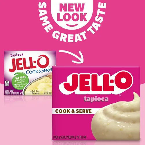 Vista 5 de Jell-O Cocine y sirva pudín sin grasa y relleno de pastel, tapioca, 3