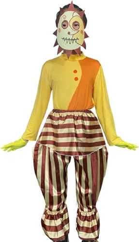 Vista 2 de Sundrop Moondrop FNAF - Disfraz de payaso para Halloween, cosplay para fanáticos