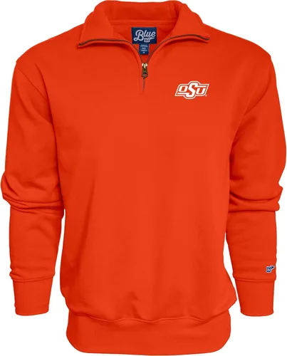 Vista 29 de Blue 84 Sudadera con cremallera de un cuarto para hombre de la NCAA