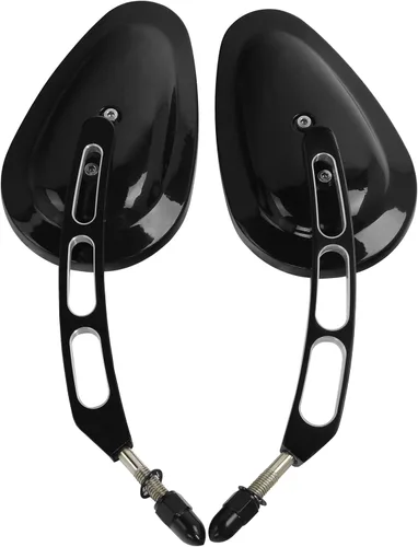 Vista 7 de TCT-MOTORPARTS Espejos retrovisores negros de 0.315 in aptos para Harley Touring Road King Glide Sportster 1200