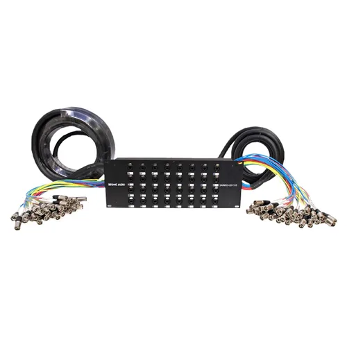 Vista 12 de Seismic Audio SARMSS-32x530 - Cable de serpiente, divisor combinado XLR TRS de 32 canales para montaje en bastidor, troncos XLR de 5 y 30 pies