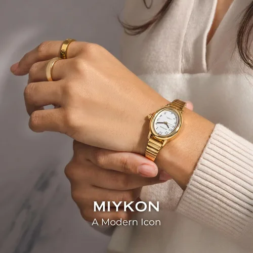 Vista 2 de Miykon Dainty Vintage Dress Watches for Women – Easy Reader Analog Ladies Watch for Small Wrists with Stainless Steel Expansion Bracelet – Second