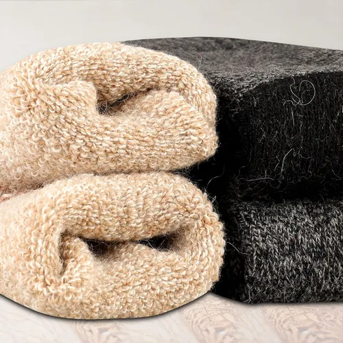 Vista 3 de Heatuff Calcetines de lana de invierno para mujer, cálidos, suaves, con cojín completo (5 pares)