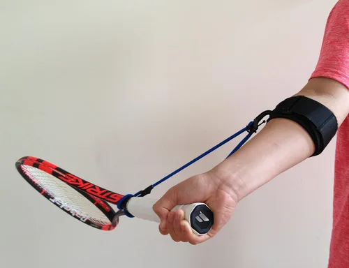 Vista 2 de PermaWrist Entrenador de muñeca para golpe de tenis, ayuda para derechazos, reveces, voleas y saques