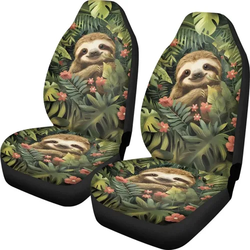 Vista 44 de INSTANTARTS Fundas de asiento de coche con diseño de dalia estética, solo para asientos delanteros, protector de asiento de vehículo, 2 unids/set